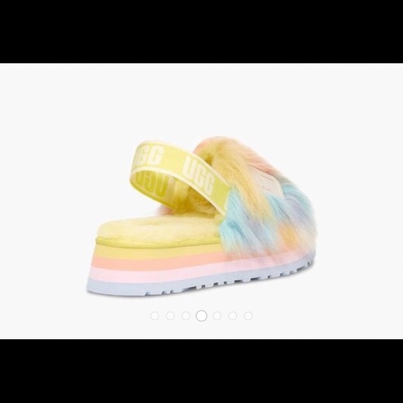 NWOT RARE UGG FLUFF PLATFORM TIE DYE. Size 8. Just in time for the holidays! - Picture 4 of 6